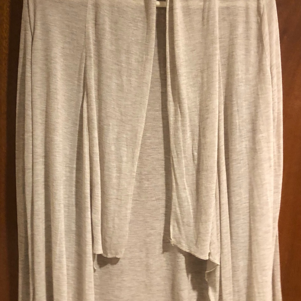 Ambiance Beige taupe Open Front Knit Cardigan